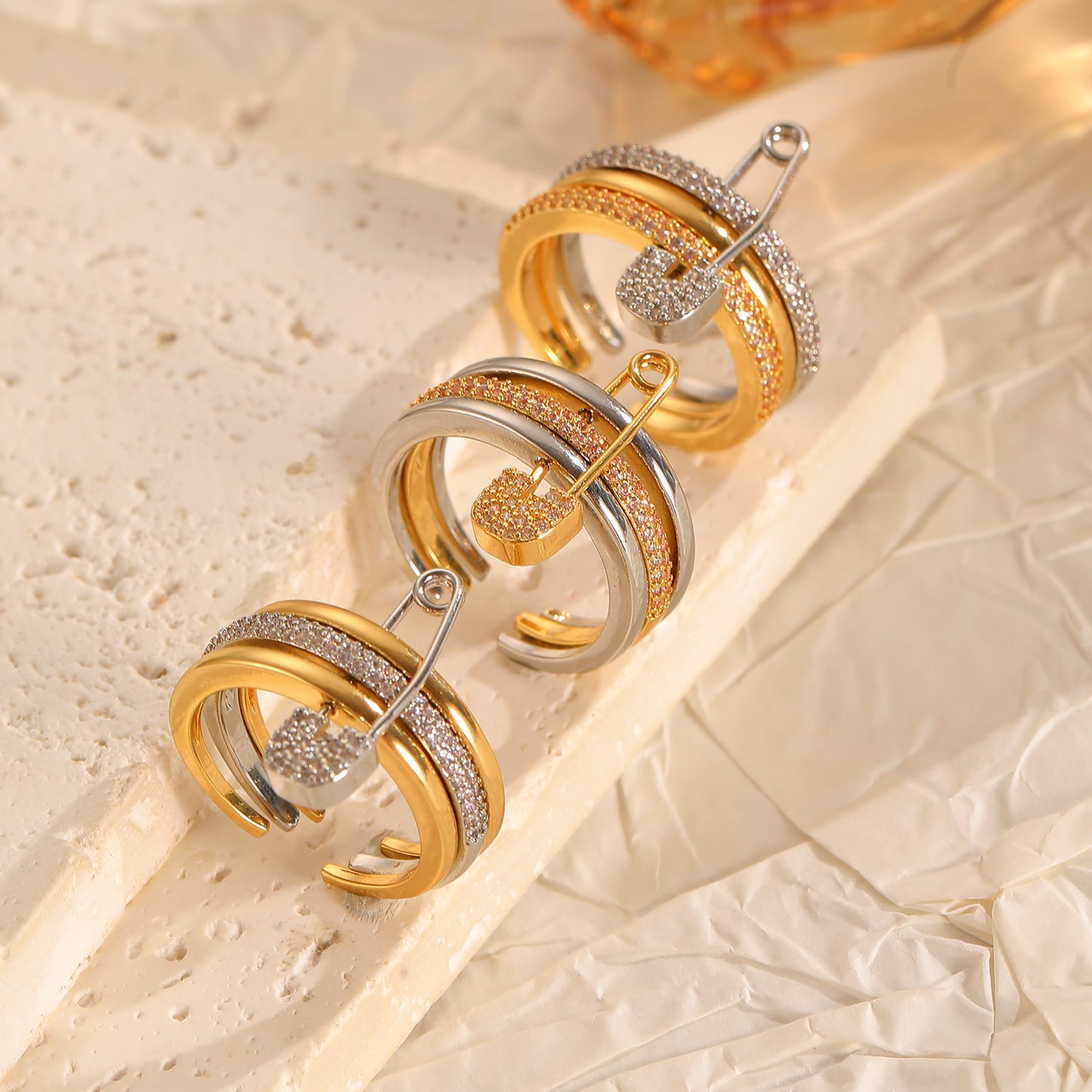 Detchable Pin Ring&Earrings