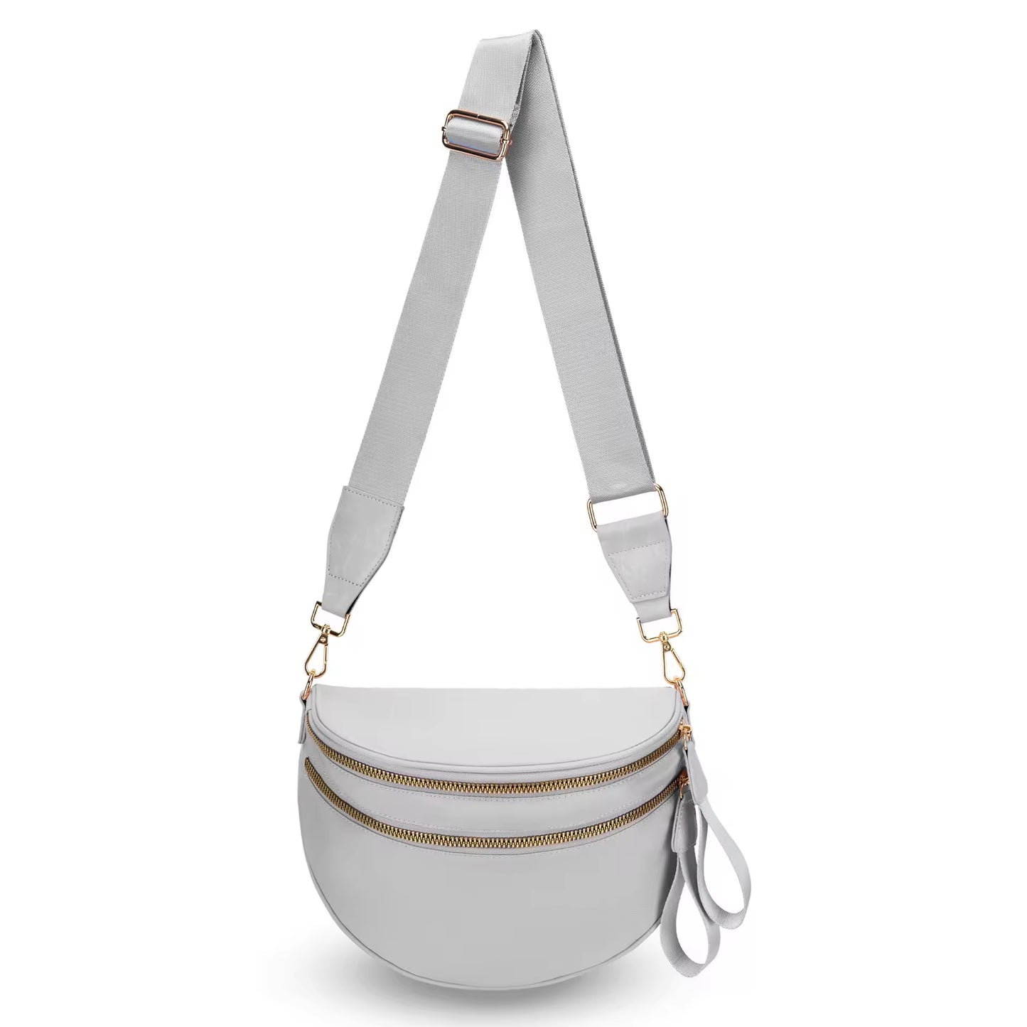 Fanny Pack Checkered Nylon Savvy Bum Bag Fashion Crossbody Bag Travel Shoulder Purse Belt Waist Plus Size Sling Bag