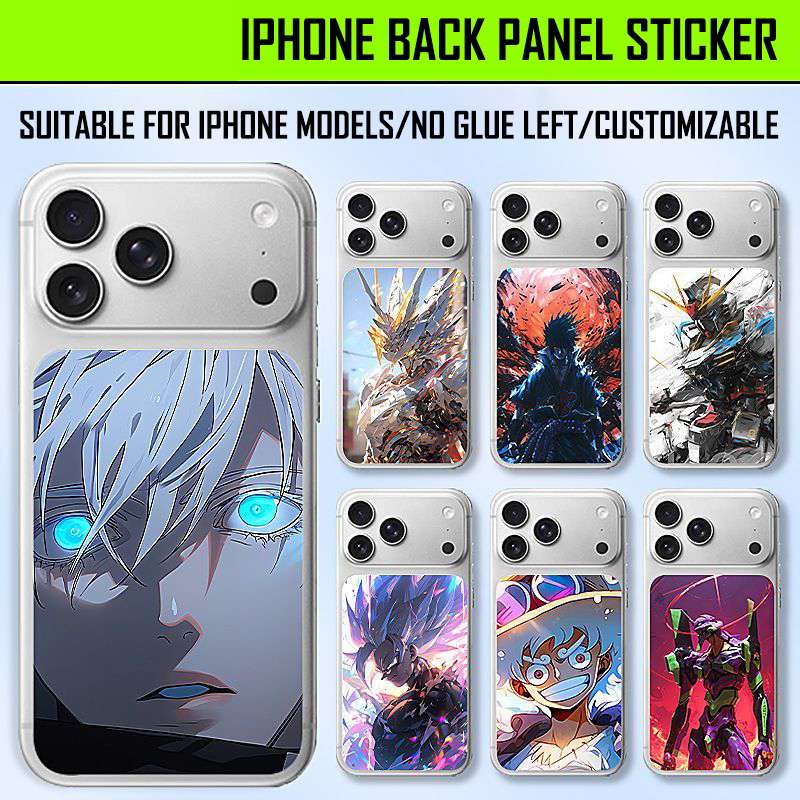 Applicable To IPhone Models, Mobile Phone Back Panel Film, Cartoon Mobile Phone Back Cover, Single Back Niche Personality Sticker / No Glue / Customizable