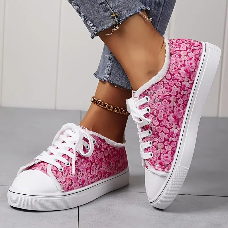 Women's Floral Print Canvas Shoes