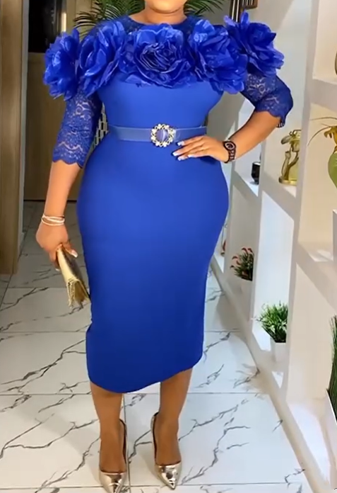 Classy Flower 2pc Dress