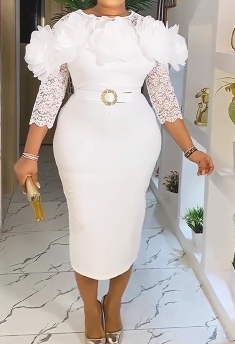Classy Flower 2pc Dress