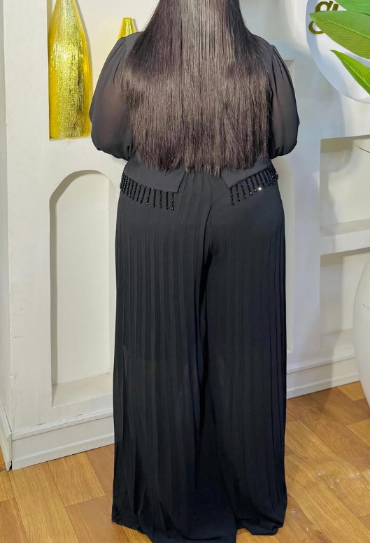 Classy Chiffon Tassel Jumpsuit