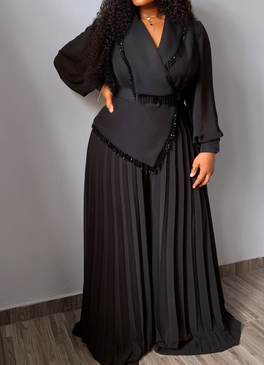 Classy Chiffon Tassel Jumpsuit