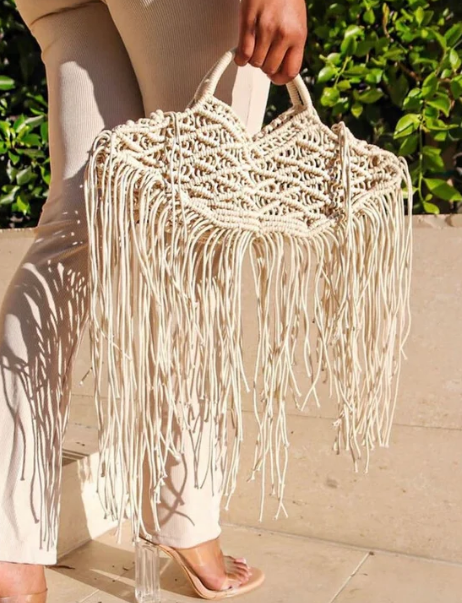 HBJ009 Fringe Tote Clutch