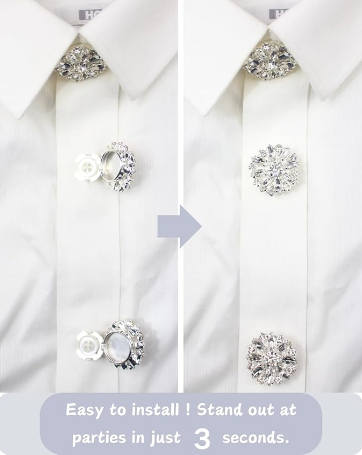 HB010 Dazzle Rhinestone Button Covers