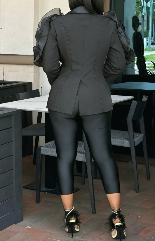 Chic Ruffle Blazer
