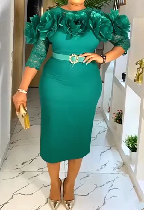 Classy Flower 2pc Dress