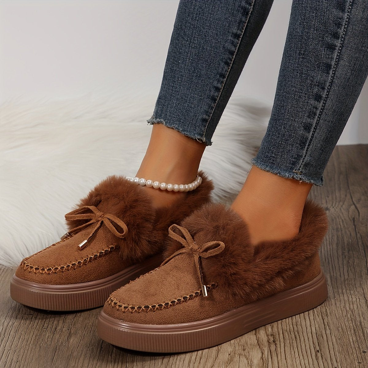 Women's Fluffy Fleece Lining Snow Boots