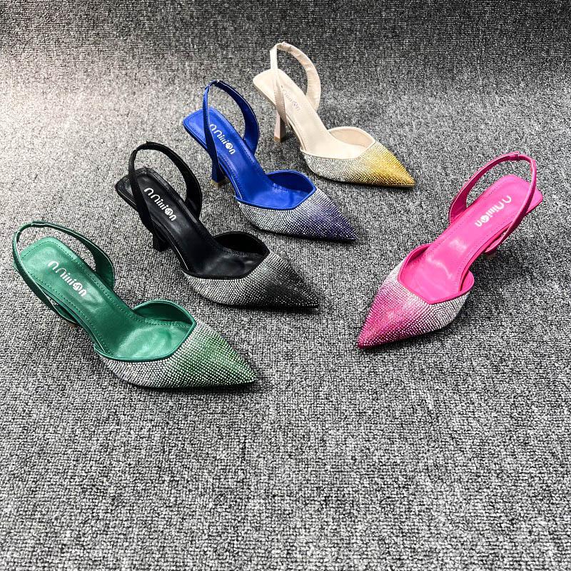 L40820 Rhinestone High Heels