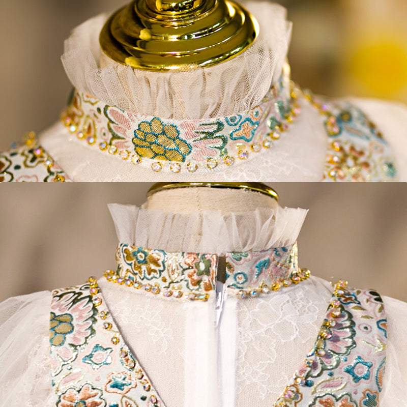 L4163 BABY GIRL BIRTHDAY PARTY DRESS LONG SLEEVE FLOWER GIRL DRESS PRINCESS DRESS