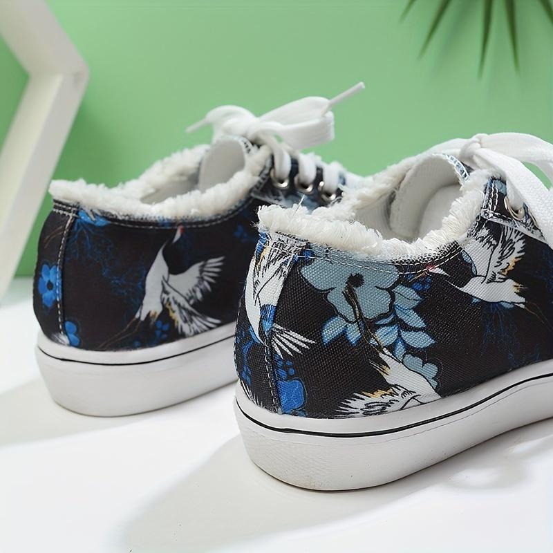 Women's Canvas Shoes Lace Up Casual Walking Trainers
