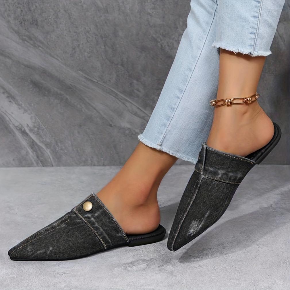 Women's Flat Pointed Toe Slip On Non Slip Shoes