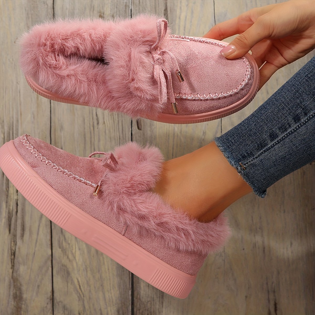 Women's Fluffy Fleece Lining Snow Boots