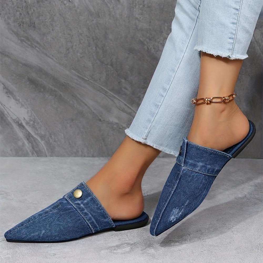 Women's Flat Pointed Toe Slip On Non Slip Shoes