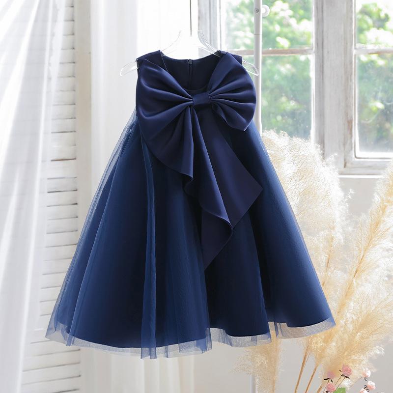 L4166 FIRST COMMUNION DRESS GIRL FORMAL PRINCESS DRESS SUMMER BOWKNOT BIRTHDAY PARTY DRESS