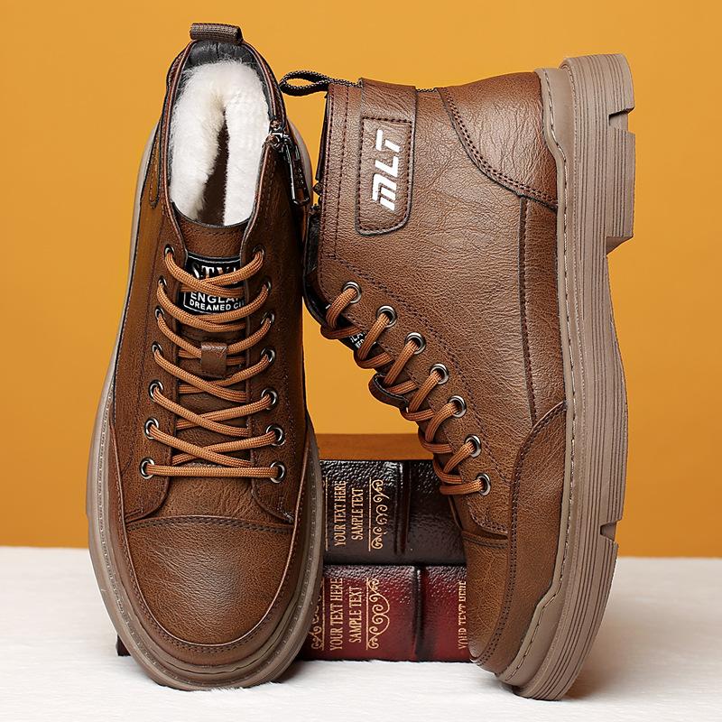 Men's Martin Boots Casual Fleece Non-slip Snow Boots