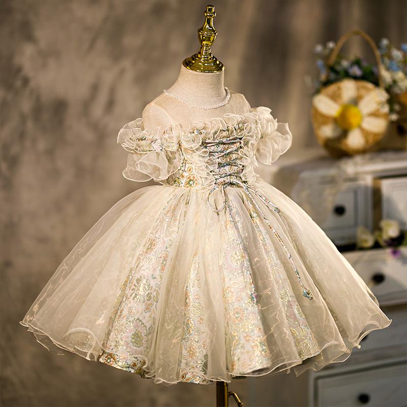 L41708 GIRLS EASTER DRESS BABY GIRL BIRTHDAY PARTY DRESSES TODDLER VINTAGE LOLITA PRINCESS PAGEANT DRESS