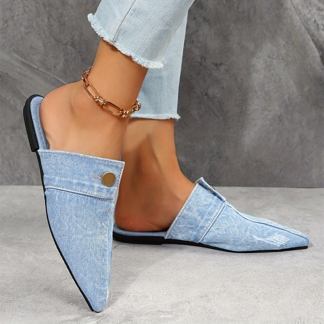 Women's Flat Pointed Toe Slip On Non Slip Shoes