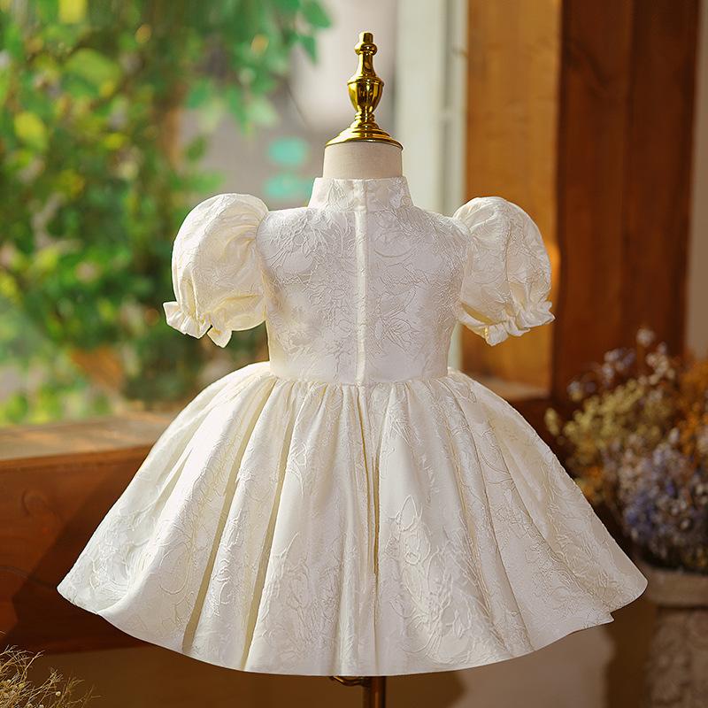L41706 BAPTISM DRESSES BABY GIRL SUMMER WHITE FLOWER GIRL DRESS CHRISTENING DRESS