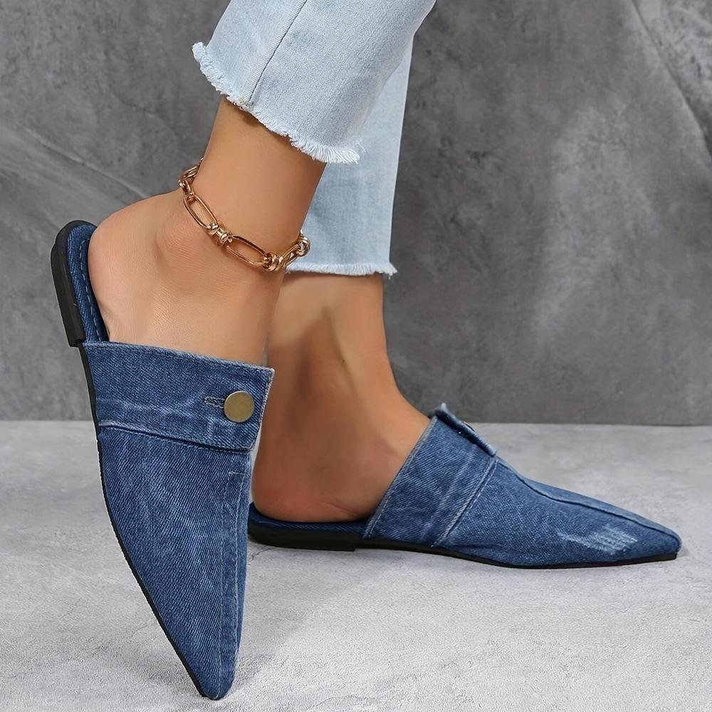 Women's Flat Pointed Toe Slip On Non Slip Shoes