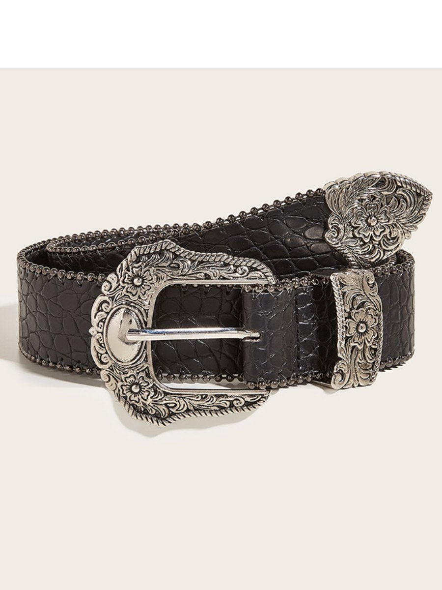 Vintage Crocodile Texture Belt