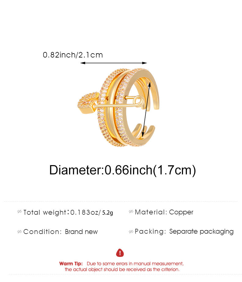 Detchable Pin Ring&Earrings