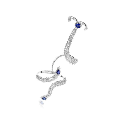 Demure Snake Blue Diamond Bracelet