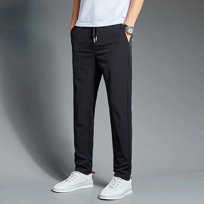 Men's Summer Ice Silk Quick-drying Casual Elastic Pants