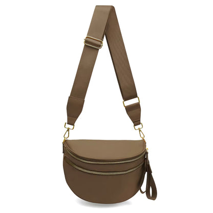 Fanny Pack Checkered Nylon Savvy Bum Bag Fashion Crossbody Bag Travel Shoulder Purse Belt Waist Plus Size Sling Bag