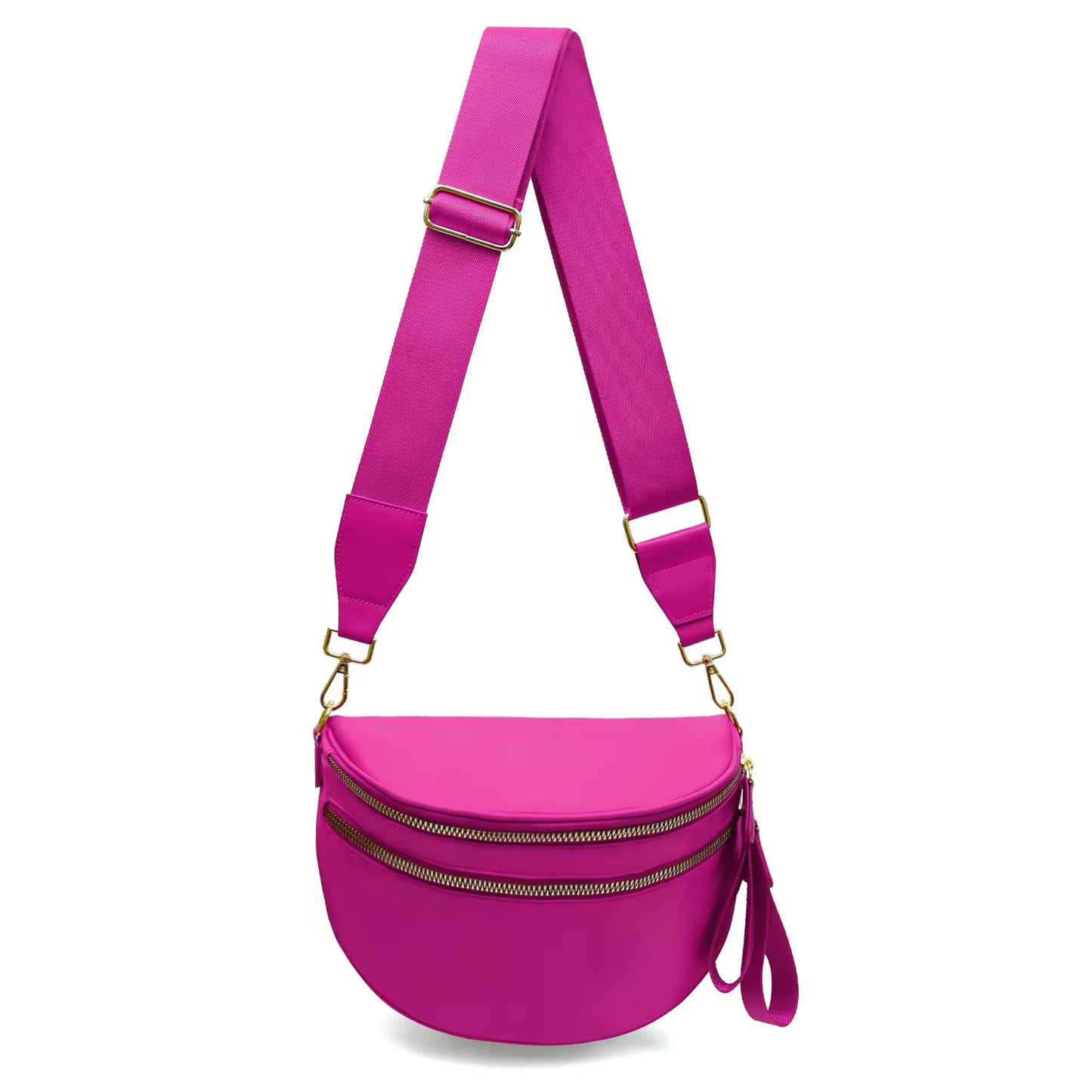 Fanny Pack Checkered Nylon Savvy Bum Bag Fashion Crossbody Bag Travel Shoulder Purse Belt Waist Plus Size Sling Bag