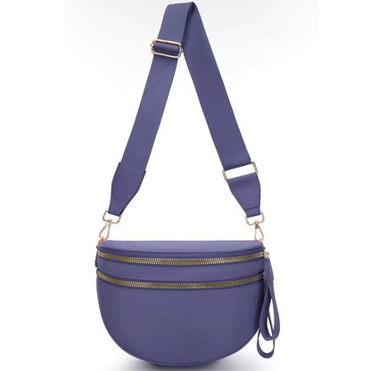 Fanny Pack Checkered Nylon Savvy Bum Bag Fashion Crossbody Bag Travel Shoulder Purse Belt Waist Plus Size Sling Bag