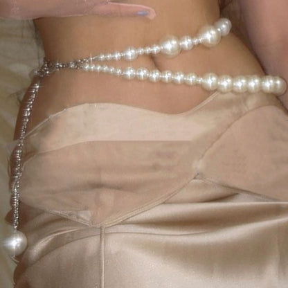Sexy Imitation Pearl Waist Chain Fashion Bikini Body Chain