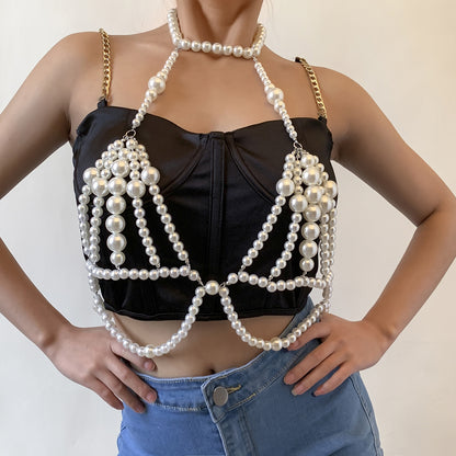 Sexy Imitation Pearl Waist Chain Fashion Bikini Body Chain