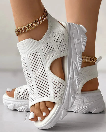 Women's Mesh Hollow Casual Platform Sandals