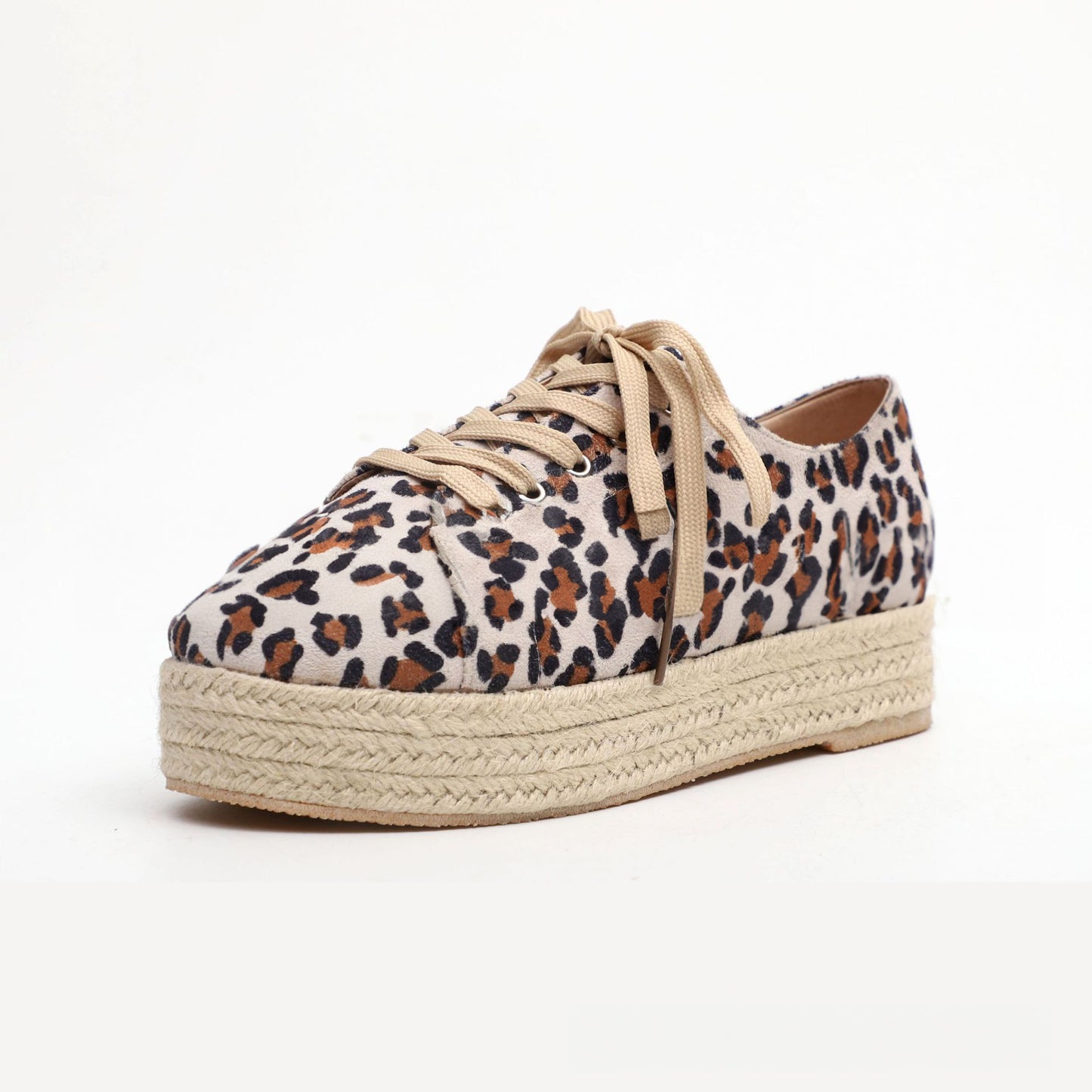 Canvas Wedge Casual Lace-Up Trainers