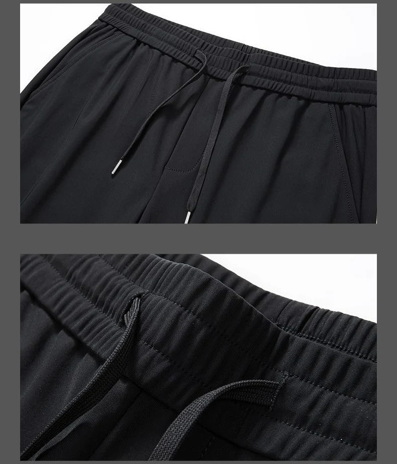 Men's Summer Ice Silk Quick-drying Casual Elastic Pants