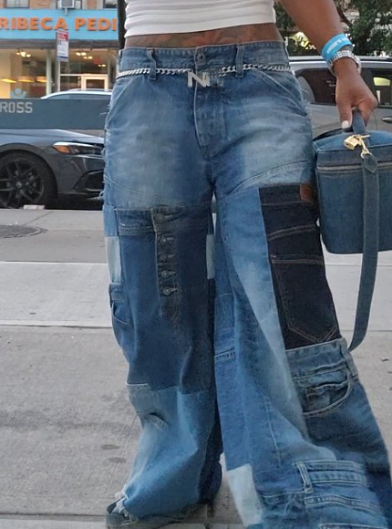 Fab Shiny Denim 2pc Set