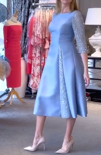 The Dazzle Blue Midi Dress For Event