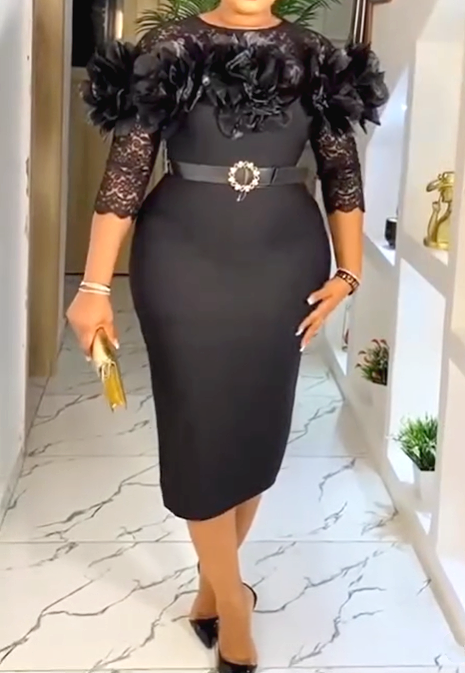 Classy Flower 2pc Dress