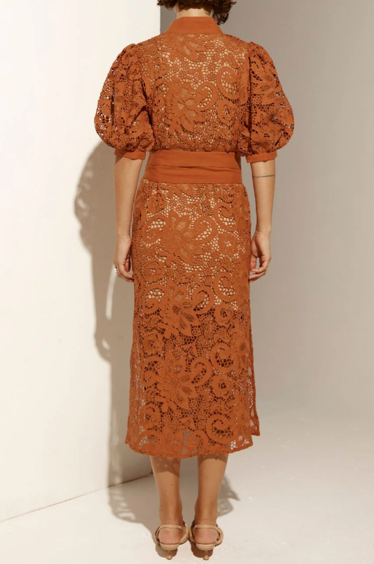 Classy Lace Toffee Dress