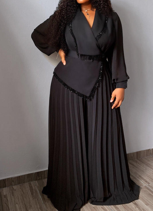 Classy Chiffon Tassel Jumpsuit