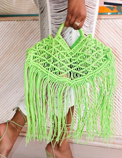 HBJ009 Fringe Tote Clutch