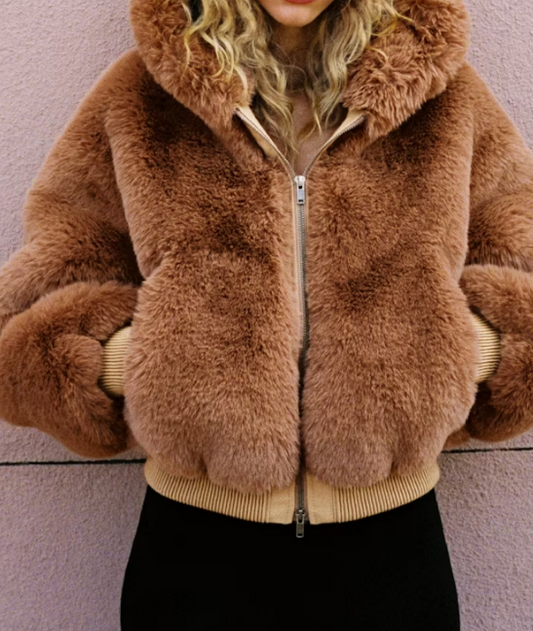 Fab Faux Fur Hoodie Jacket