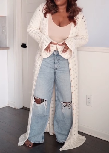 Chic Stretchy Knit Cardigan
