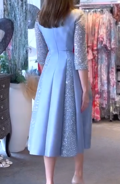 The Dazzle Blue Midi Dress For Event