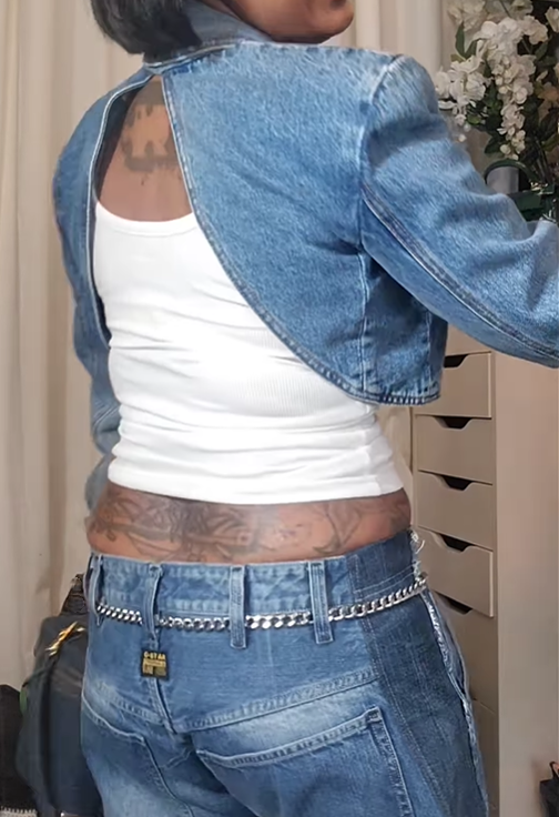 Fab Shiny Denim 2pc Set