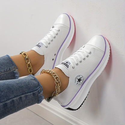 Canvas Shoes Women Fashion Platform Trainers