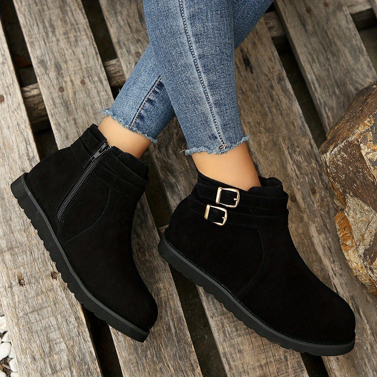 Short Boots Casual Comfortable Side Zipper Boots