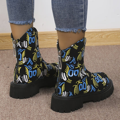 Women's Colorful Graffiti Boots Comfy Shoes